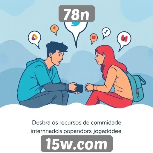 Recursos de comunidade interativa no site 78n